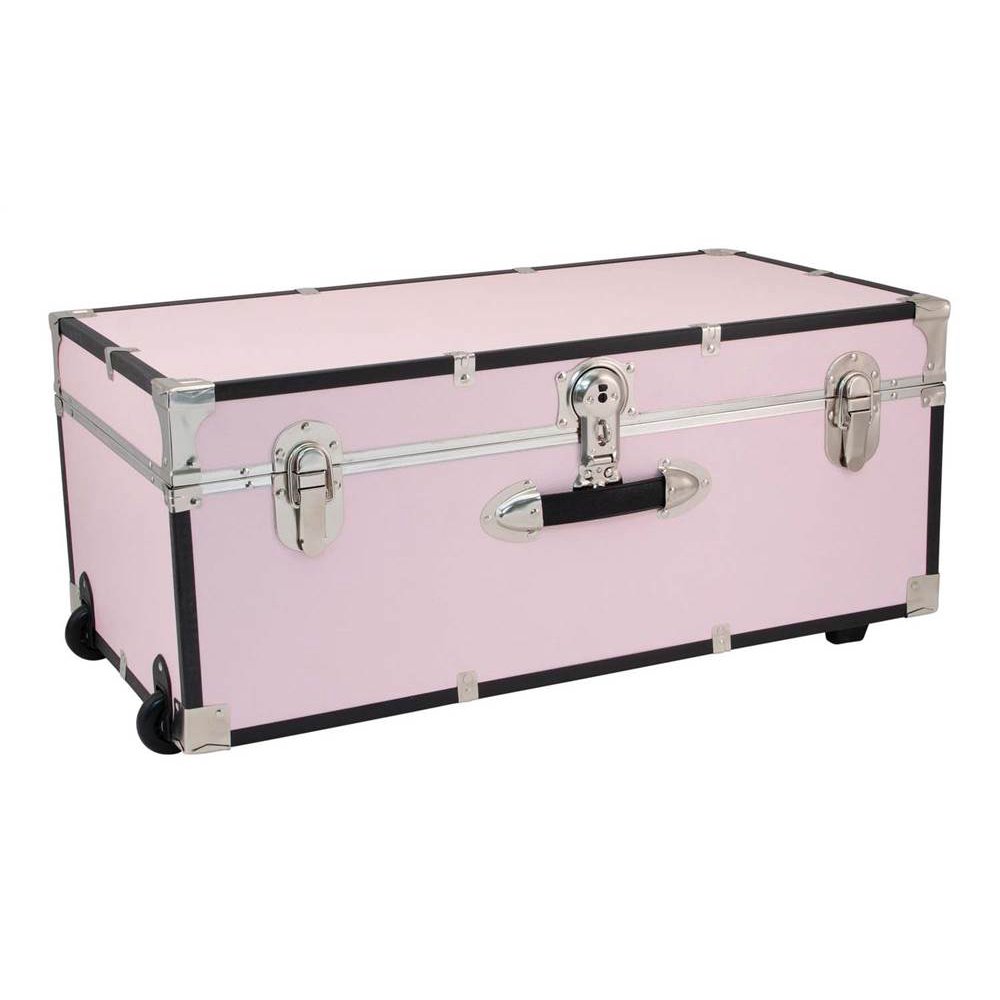 30 in. Trunk with Wheels and Lock in Blush