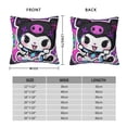 thumbnail image 4 of Kuromi and My Melody Throw Pillow Cover Decoration Pillow Case Cushion for Home Sofa Couch 18"x18", 4 of 8
