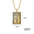 thumbnail image 4 of TEAMER Skeleton Tarot Card Necklace Stainless Steel Amulet Marigold Tarot Card Major Arcana Necklaces for Women Men, 4 of 4
