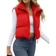 thumbnail image 4 of ONLYSHE Women's Crop Puffer Vest Lightweight Sleeveless Jacket 2024 Fashion Winter Outerwear Padded Gilet, 4 of 5