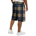 thumbnail image 5 of HKYNLAG Plaid Shorts for Men Casual Classic Drawstring Elastic Waist Bermuda Short Baggy Loose Y2k Lounge Shorts with Pockets Dark Blue S, 5 of 5
