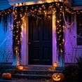 thumbnail image 7 of Halloween Black Rope Garland, 4 FT Cloth Hanging Rattan Decor with Fringed Strands for Mantels, Doorways, Walls, Gothic Indoor Halloween Party Displays, 7 of 7