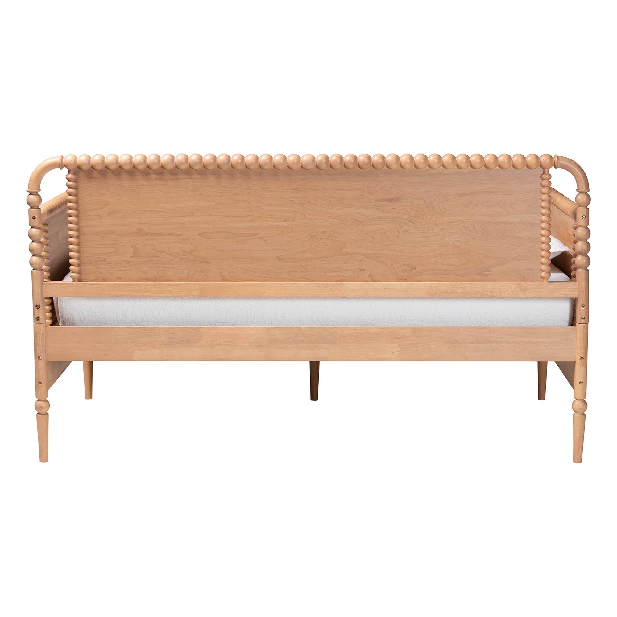 Baxton Studio Lucera Mid-Century Daybed, 3-Drawer, Twin, Beech Brown