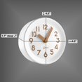 thumbnail image 4 of Reloj analógico de sobremesa Driini de madera de pino de 11 cm, color blanco, 4 of 8
