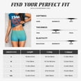 thumbnail image 2 of Yiaed Teal Turquoise Print Women's Athletic Shorts Running Shorts Sporty Short High Waisted Elastic Workout Shorts for Yoga Gym Running & Sports -Large, 2 of 8