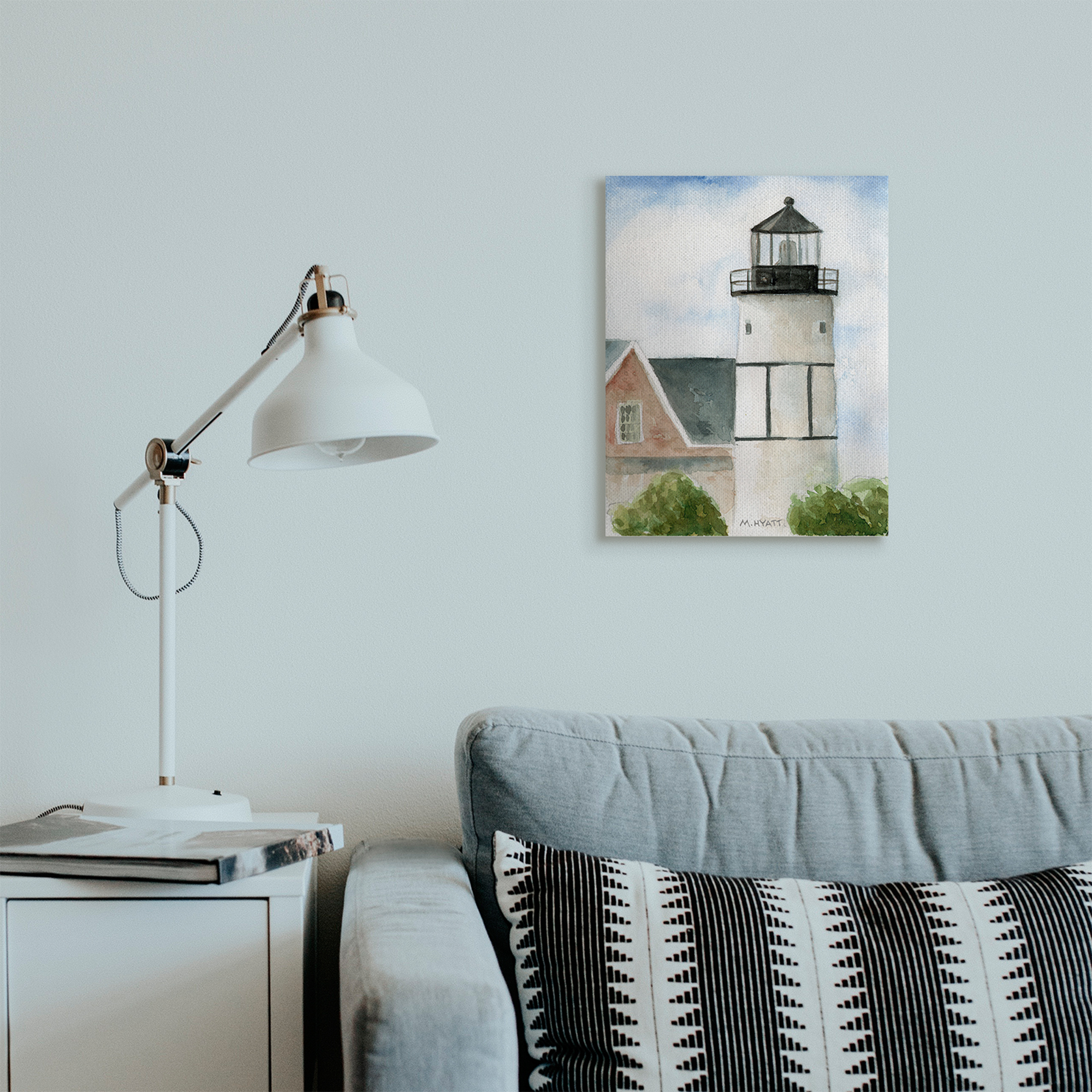 Stupell Industries Sandy Neck Lighthouse Coastal Beach Architecture Canvas Wall Art, 16 x 20, Design by Melissa Hyatt LLC