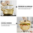 thumbnail image 2 of 1pc binaural de aluminio fideos olla resistente al calor Ramen Ramen para la cocina dorada, 2 of 5