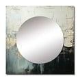 thumbnail image 2 of Designart "Simplistic Black and White Wave Design II" coastal Square Mirror For Wall Decor - Large Cream Square Mirror Printed Wall Decor - Coastal Square Living Room Mirror, 2 of 5