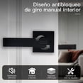 thumbnail image 4 of 2 Piezas Cerradura Puerta de Manija, Manijas de Bloqueo de Puerta de Privacidad, Manija para Puertas Bidireccional con Puertas Izquierda y Derecha, 6 Llaves, para Baño,Oficina (Cuadrado), 4 of 7