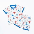 thumbnail image 2 of NOLDARES Toddler Baby Boy Summer Clothes T-Shirt and Shorts Summer Beach Boy Outfits(Sky Blue,4-5 Years), 2 of 9