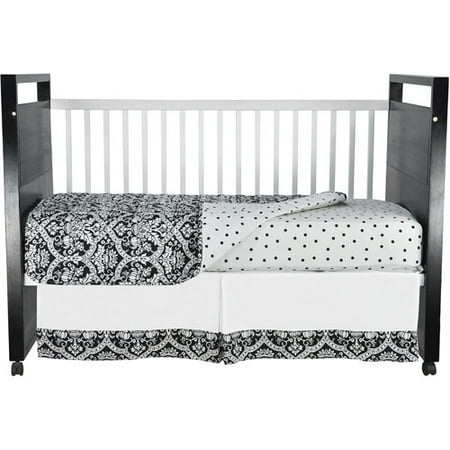 Seed Sprout Damask Crib Bedding 3 Piece Set Walmart Com