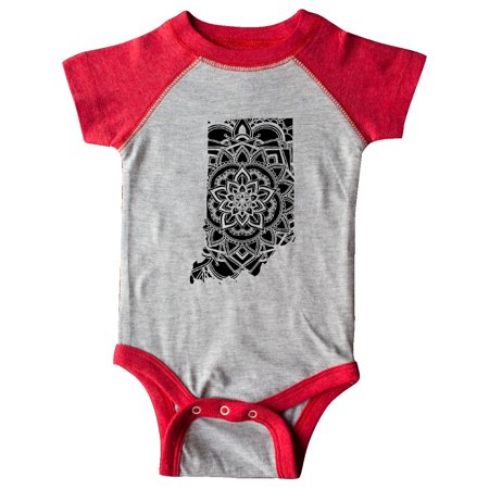 

Inktastic Indiana Silhouette Mandala Gift Baby Boy or Baby Girl Bodysuit