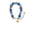 thumbnail image 2 of Delight Jewelry Silvertone Mini Enamel Tennis Ball Blue Paw Print Bead Bracelet, 7"+2", 2 of 4
