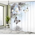 thumbnail image 5 of Ambesonne Floral Shower Curtain, Wild Flowers and Butterflies, 69"Wx75"L, Taupe Grey, 5 of 5