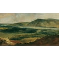 thumbnail image 2 of Johann Christian Brand 14x10 Black Ornate Wood Framed Double Matted Museum Art Print Titled: Danube Landscape, Seen from the Bisamberg (1790), 2 of 5