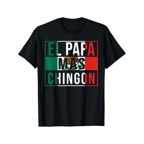 Camiseta gráfica informal para hombre con estampado "El Papa Más Chingón", ropa de calle cómoda de algodón para hombre