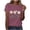 #01 Wine, variant on Busydd T Shirts for Women Trendy Crew Neck Print Graphic Tees Casual Summer Short Sleeve Going Out Tops M
