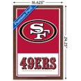 thumbnail image 3 of NFL San Francisco 49ers - Logo 21 Wall Poster, 14.725" x 22.375", Framed, 3 of 3