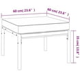 thumbnail image 4 of vidaXL Patio Furniture All-Weather Outdoor Metal Coffee Table for Garden Steel, 4 of 6