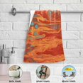thumbnail image 4 of Abstract Marbling Art Hand Towels 2 PCS, Dreamy Red Texture Kitchen Towel Ultra Soft and Highly Absorbent,Decorative Fingertip Face Towel for Bathroom Hotel, 28.3"x14.4", 4 of 4