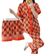 thumbnail image 5 of Conjunto de pijama dulce de tres piezas de manga corta para mujer, ropa de hogar holgada de verano, 5 of 5
