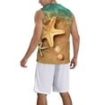 thumbnail image 2 of Pofeuu Starfish And Seashell 1 Print Basketball Jersey, Shirts for Men Youth Basketball Jersey Crew Neck-XX-Large, 2 of 6