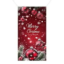 Christmas Door Cover Festive Decoration For Front Doors And Indoor Spaces Durable Polyester Fabric Easy To Hang With Rope Or Alternative Suspension Ideal For Walls And Tables Decor