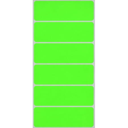 MACO 1" x 3" Green Neon Rectangle Color-Coding Labels, 200 per Box