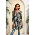 thumbnail image 3 of ENMAIN Womens Tunic Top 3/4 Sleeve T Shirts Plus Size Tops Loose Fit Blouses for Leggings Paisley M, 3 of 8