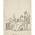 thumbnail image 2 of Louis Léopold Boilly 20x24 Black Ornate Framed Double Matted Museum Art Print Titled: Conversation Piece (1761-1845), 2 of 5
