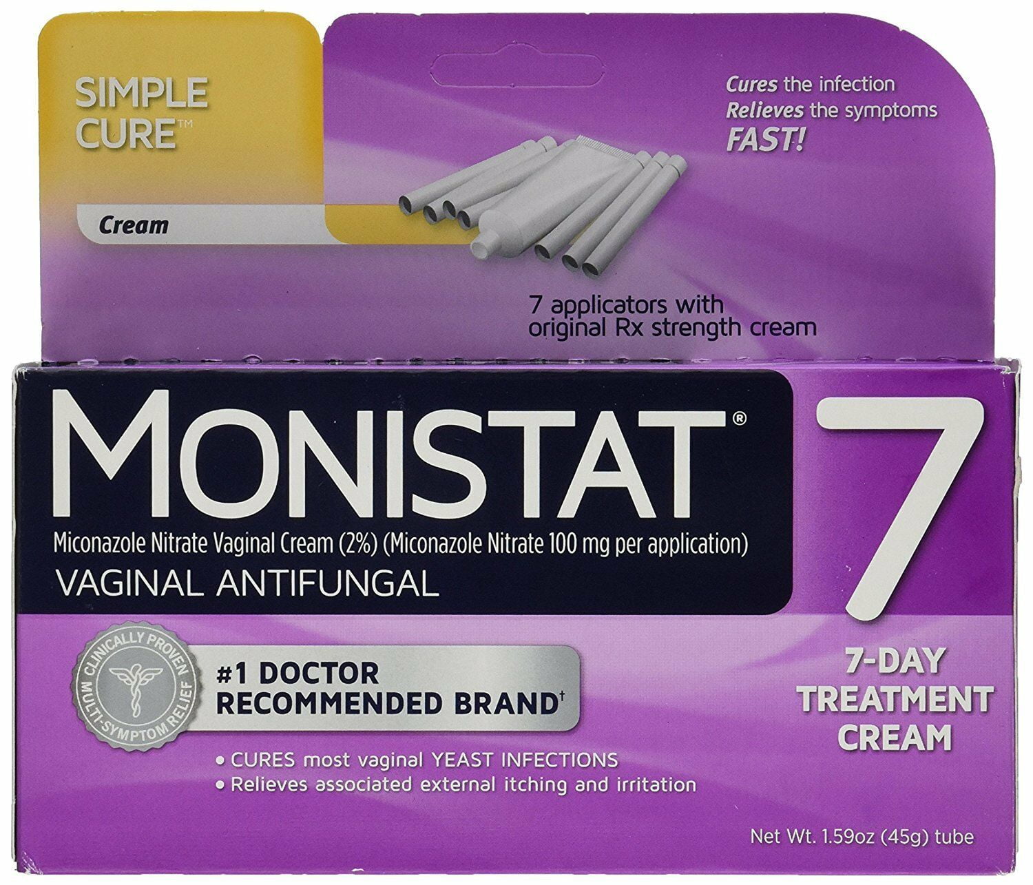 Monistat® 7Day Vaginal Antifungal Cream with Disposable Applicator