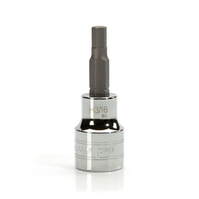 STEELMAN PRO 3/8-Inch Drive x 3/16-Inch Hex Bit Socket, 78376