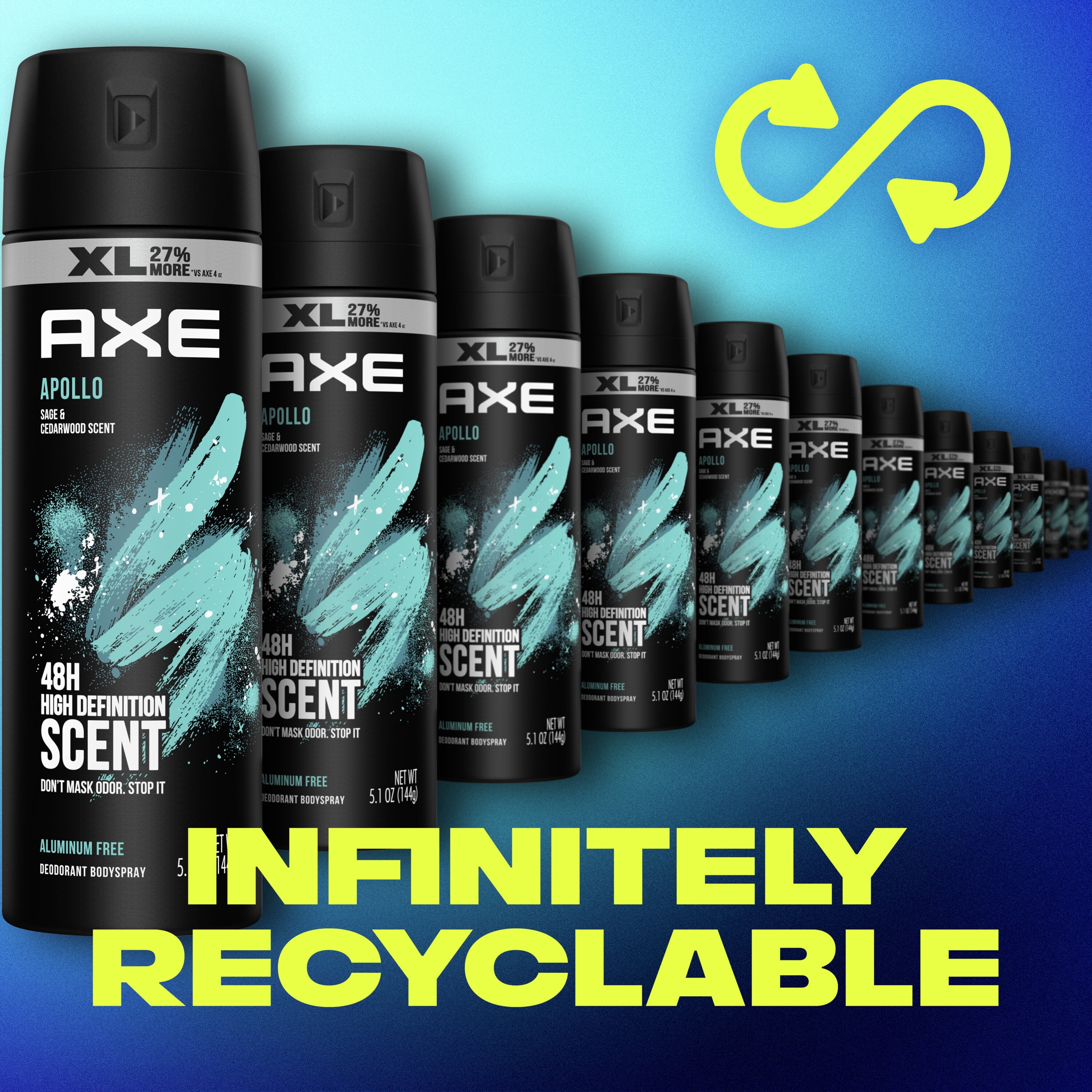 AXE Apollo Deodorant Spray for Men Sage & Cedarwood, 5.1 oz