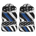 thumbnail image 5 of KAKALAD American Flag With Thin Blue Line Car Seat Covers Set Vehicle Front Seats Protector 2 Pcs, 5 of 9