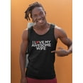 thumbnail image 3 of Old Glory Mens I Love My Awesome Wife Sleeveless Graphic Tank Top, 3 of 6