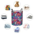 thumbnail image 6 of Daiia Tropical Leaves Round Laundry Basket with Handles Thickened Waterproof Circular hamper,Dirty Clothes Storage Basket for Bedroom,Bathroom,College Dorm-Medium, 6 of 8