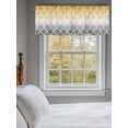 thumbnail image 5 of Yellow and Gray Ombre Gradient Valances for Windows, Rod Pocket Kitchen Valance Curtains - Soft & Washable Small Window Treatment for Living Room, Bathroom, Morocco Pattern 54x18inch, 1 Panel, 5 of 9