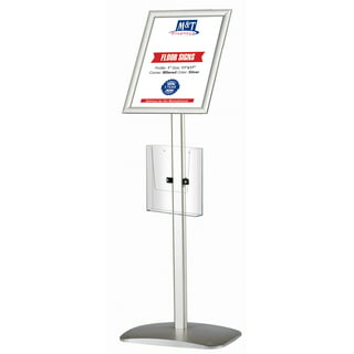  Kamansy 8 Pack Adjustable Light Duty Pedestal Sign Holder Floor  Stand, Sign Stands for Display, 8.5 x 11 inch, Vertical & Horizontal View,  for Advertisement Menu Poster Sign Display, 25.6-49.2 Inch : Office Products