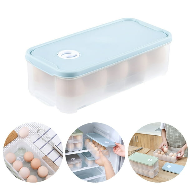 Durable Covered Egg Holders for Refrigerator Transparent Egg Tray Eggs