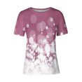 thumbnail image 4 of ICHUANYI Womens Casual Sparkling Crystal Print Crew Neck Short Sleeve Top Fashion Clothing, 4 of 4