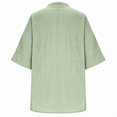 thumbnail image 5 of Button Down Linen Shirts for Women 3/4 Sleeve V Neck Linen Tops Fashion Summer Casual Pullover Loose Lightweight Beach Vacation Holiday Blouses, 5 of 6
