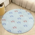 thumbnail image 6 of American Flag Blue Red White Round Carpet Circle Rug Outdoor Patio Area Rug Washable Large Area Rugs Hallway Room Decor Fitness Mats, 6 of 8