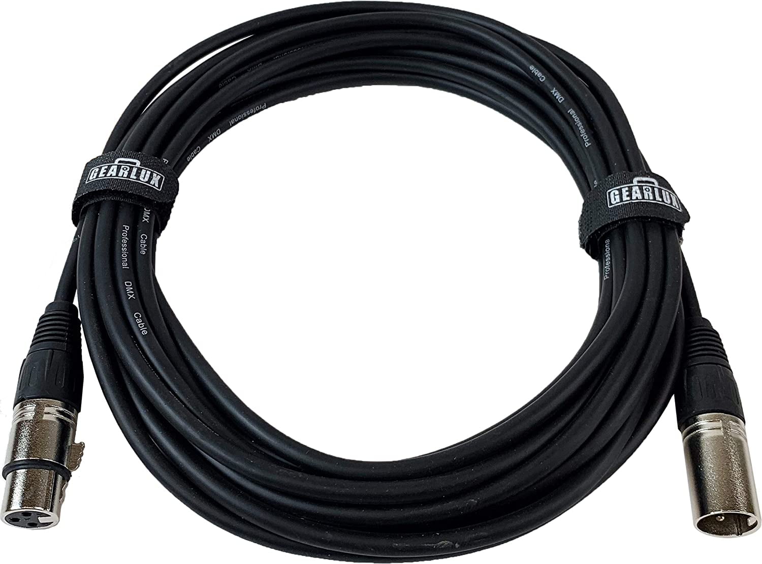 Gearlux 25-Foot 3-Pin Male-to-Female DMX Cable - 4 Pack