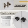 thumbnail image 5 of 24'' Modern Bathroom Vanity with Ceramic Sink, Solid Wood Frame, Two-Door Cabinet & Open Bottom Shelf, 5 of 8