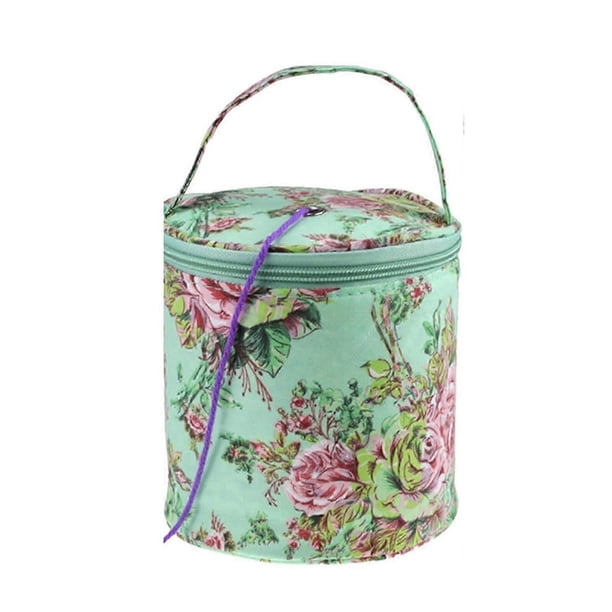 Carrying Case Yarn Holder Knitting Bag For Wool Storage And Crochet Hook Organizer