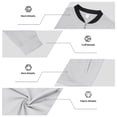 thumbnail image 6 of Men's Lightweight Polyester Jacket Stand Collar Long Sleeves Full Zip Elastic Cuff Casual Travel Rain Coat Windbreaker Outdoor Hiking Weekend Getaway | JASKFLY,Gray XL, 6 of 6