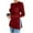 Red, variant on Women's Casual Top Long Sleeve Crew Neck Knit Blouse with Side Slit, Soft Warm Tops Fall Winter Basic Shirt​​ Red