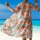 thumbnail image 1 of Traje de baño Conjunto de bikini para mujer Trajes de baño sexy de 3 piezas con cubierta de manga larga (naranja M) Cgtredaw Naranja T M para Mujer, 1 of 7