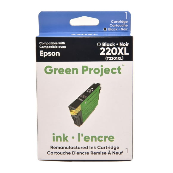 Cartouche  d'encre noire remise a à neuf Epson 220 XL Green Project, (GP-E-T2201XL)