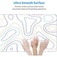 thumbnail image 5 of Topographic Map Mouse Pad Large Desk Mat XL Extended Non-Slip 31.5 X 11.8 in Keyboard Pads Base Mousepad Stitched Edge for Home Gaming Office Work, 5 of 6